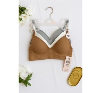 Danskin Soft‎ Lift Bra 3-Pack Size 34B Neutral Tones NWT